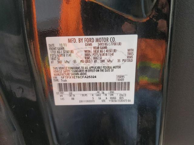 2012 FORD F150 SUPER - 1FTFX1ET6CFA25324