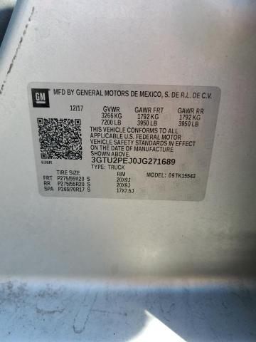 2018 GMC SIERRA K15 - 3GTU2PEJ0JG271689