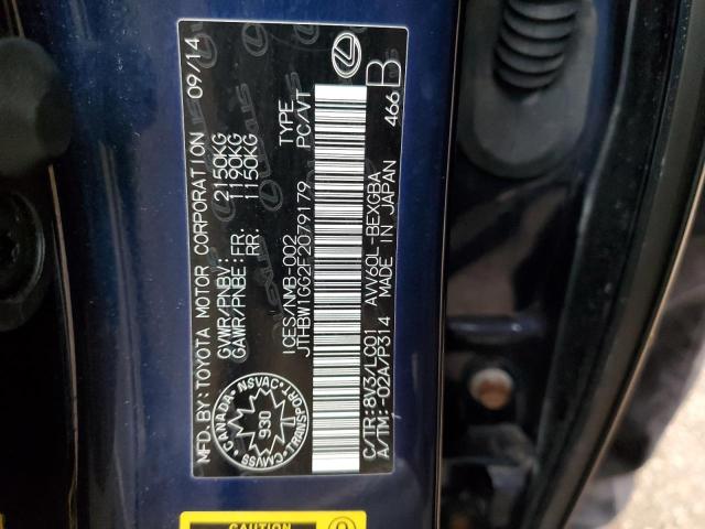 2015 LEXUS ES 300H - JTHBW1GG2F2079179