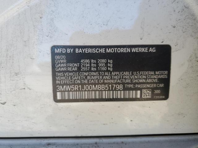 2021 BMW 330I 3MW5R1J00M8B51798