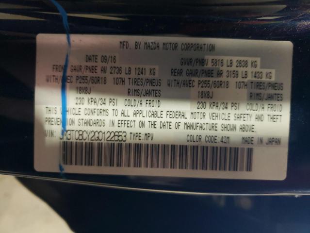 2016 MAZDA CX-9 TOURING JM3TCBCY2G0122653