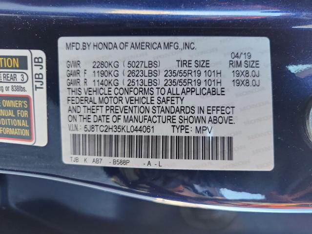 2019 ACURA RDX 5J8TC2H35KL044061