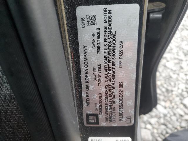 2016 CHEVROLET SPARK 2LT - KL8CF6SA0GC621082