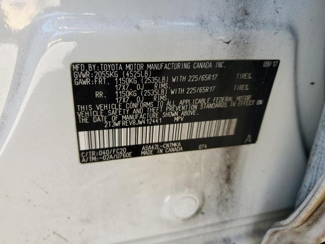 2018 TOYOTA RAV4 ADVEN 2T3WFREV8JW412441