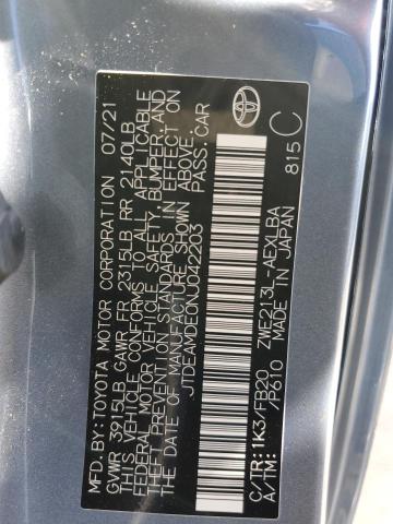 2022 TOYOTA COROLLA LE JTDEAMDE0NJ042203