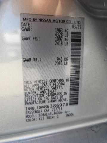 2025 NISSAN ALTIMA SV - 1N4BL4DV4SN386978