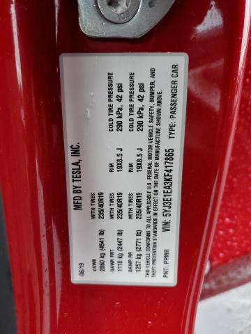 2019 TESLA MODEL 3 - 5YJ3E1EA3KF417865