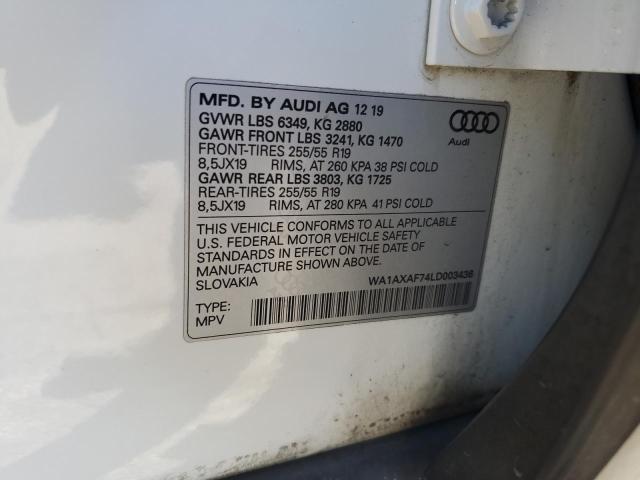 2020 AUDI Q7 PREMIUM - WA1AXAF74LD003436
