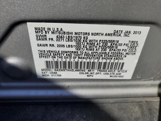 2013 MITSUBISHI OUTLANDER - 4A4AR4AU7DE013882