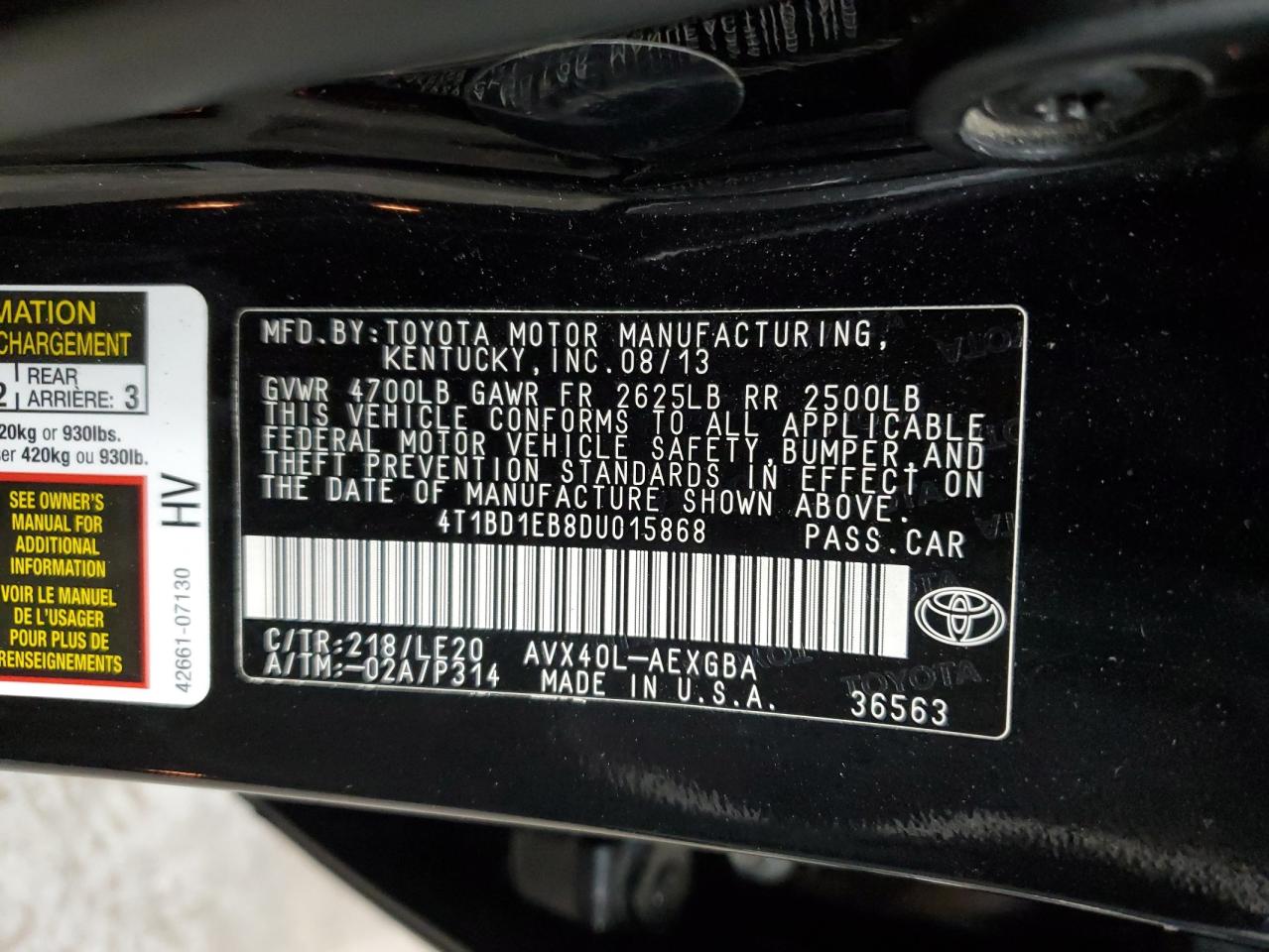 TOYOTA AVALON HYBRID