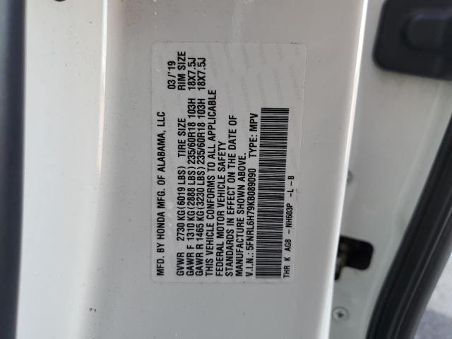 2019 HONDA ODYSSEY EXL - 5FNRL6H79KB089090
