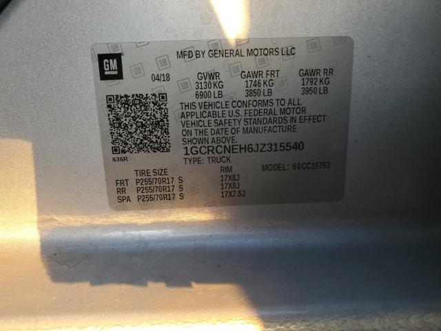 2018 CHEVROLET SILVERADO #3294326880