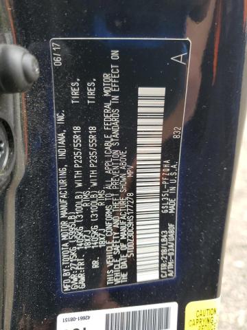 2017 TOYOTA SIENNA XLE 5TDDZ3DC9HS177278