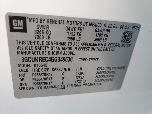 2016 CHEVROLET SILVERADO #3291172037