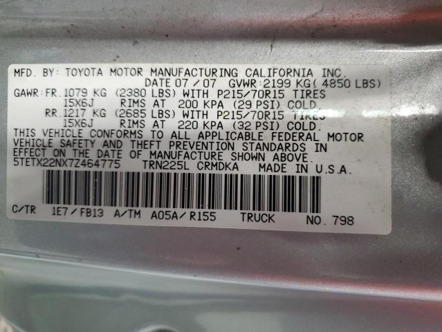 2007 TOYOTA TACOMA ACC #3265127776