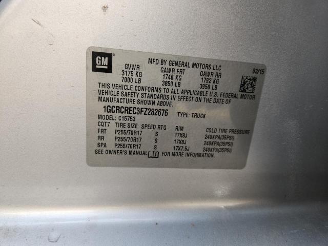 2015 CHEVROLET SILVERADO - 1GCRCREC3FZ282676