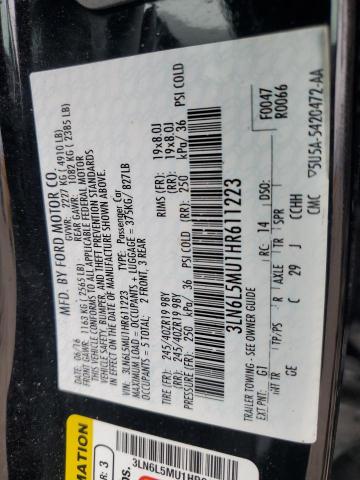 2017 LINCOLN MKZ HYBRID - 3LN6L5MU1HR611223