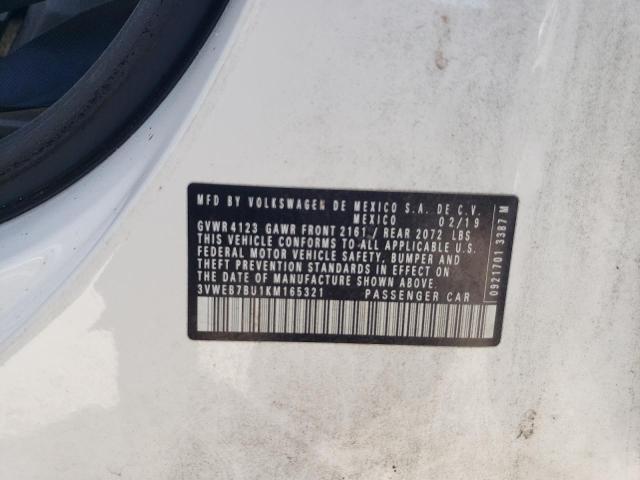 2019 VOLKSWAGEN JETTA SEL 3VWEB7BU1KM165321