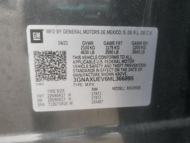 2021 CHEVROLET EQUINOX LT #3290190232