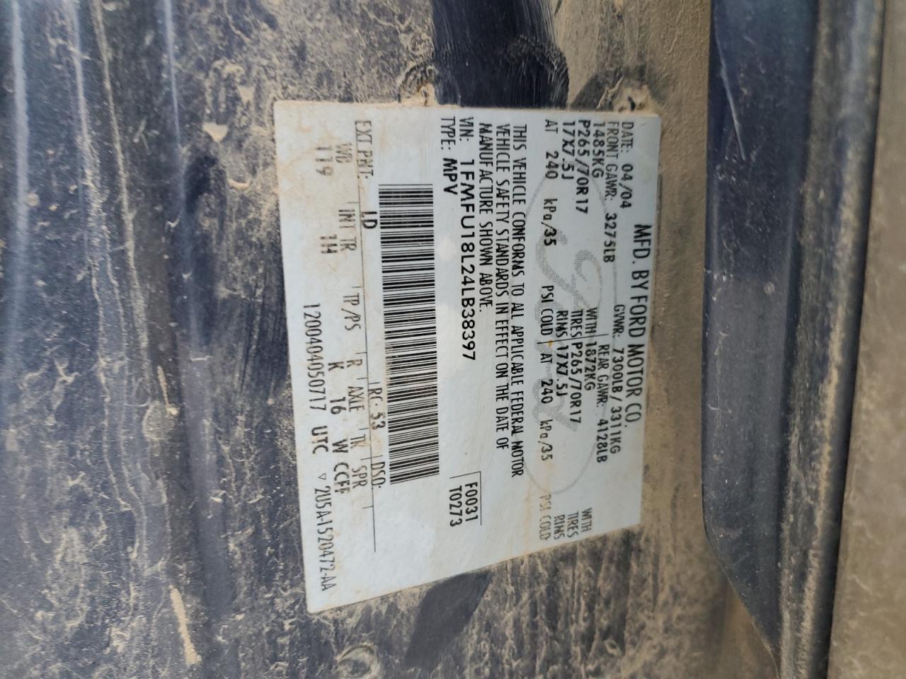 Lot #3287899283 2004 FORD EXPEDITION