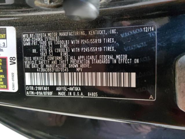 2015 TOYOTA VENZA LE 4T3BA3BB2FU070545