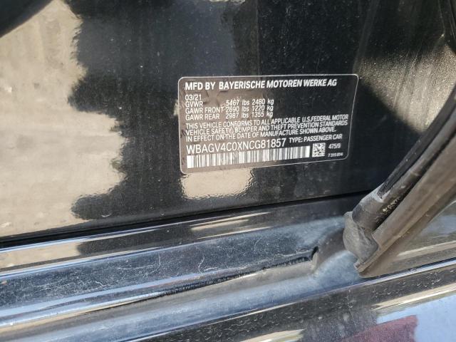 2022 BMW 840XI WBAGV4C0XNCG81857