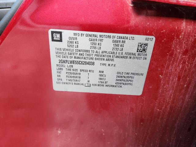 2012 GMC TERRAIN SL - 2GKFLWE55C6284038