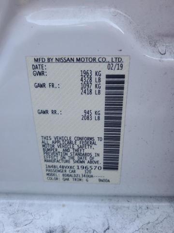 2019 NISSAN ALTIMA S 1N4BL4BVXKC196570