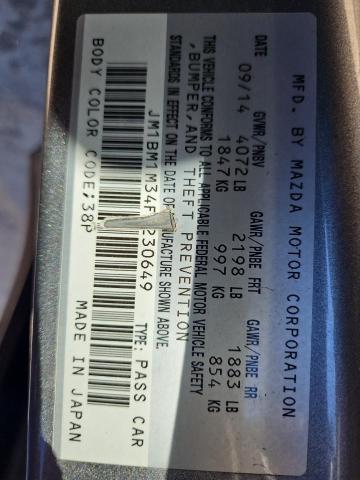 2015 MAZDA 3 GRAND TO - JM1BM1M34F1230649