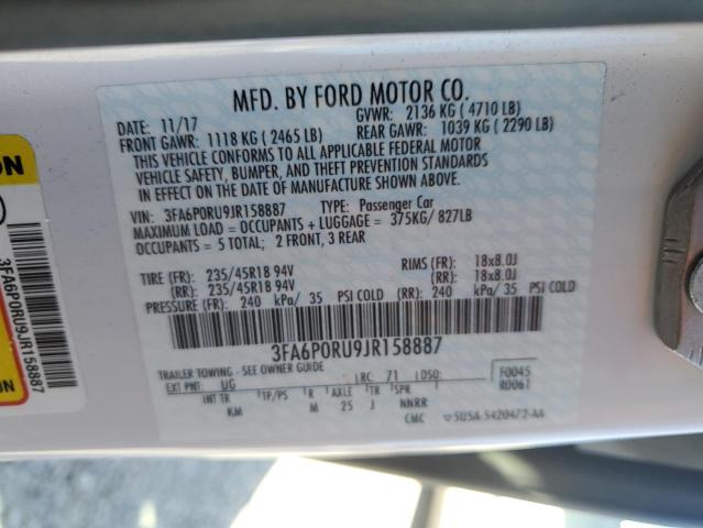 2018 FORD FUSION TIT 3FA6P0RU9JR158887