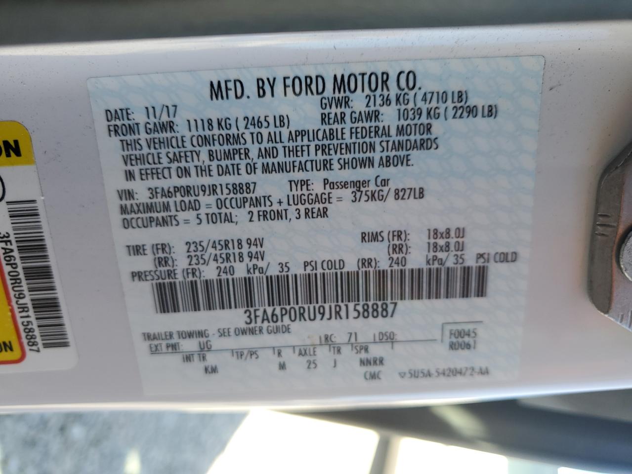 FORD FUSION TITANIUM/PLATINUM HEV