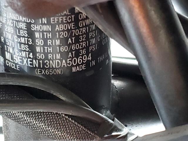 2022 KAWASAKI EX650 N ML5EXEN13NDA50694