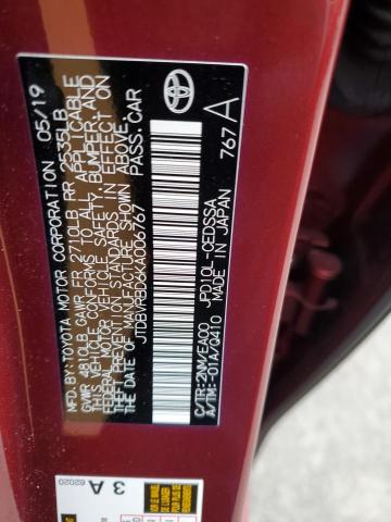 2019 TOYOTA MIRAI - JTDBVRBD6KA006767