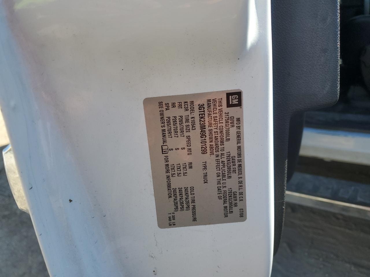 Lot #3282856726 2009 GMC SIERRA K1500 SLE