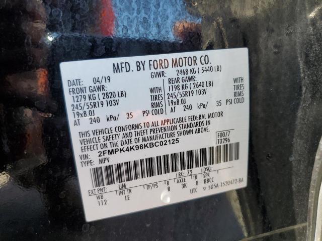 2019 FORD EDGE TITAN - 2FMPK4K98KBC02125