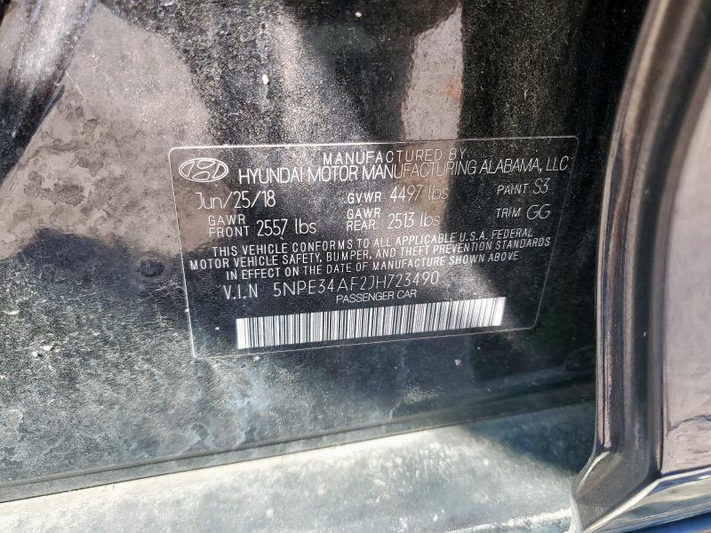 2018 HYUNDAI SONATA SPO - 5NPE34AF2JH723490