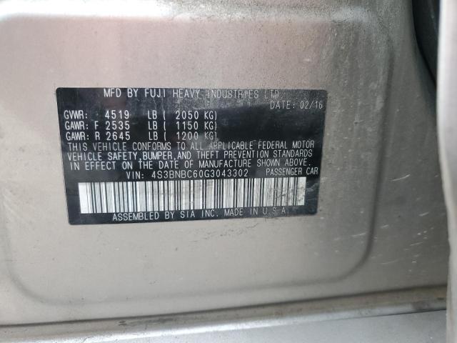 2016 SUBARU LEGACY 2.5I PREMIUM #3290249243