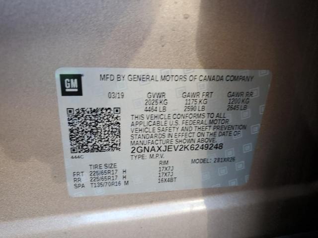 2019 CHEVROLET EQUINOX LT #3292466684