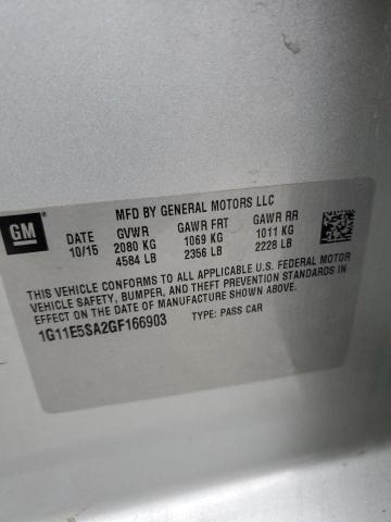 2016 CHEVROLET MALIBU LIM 1G11E5SA2GF166903