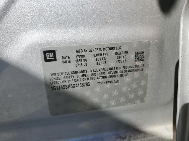 2016 CHEVROLET SONIC LS 1G1JA5SH5G4166785