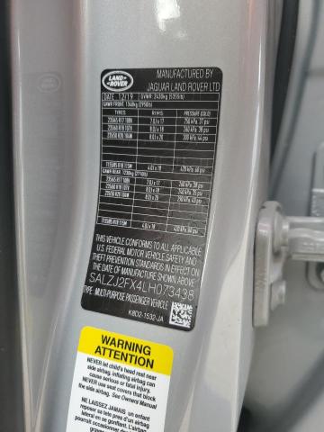 2020 LAND ROVER RANGE ROVE - SALZJ2FX4LH073438