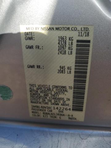 2019 NISSAN ALTIMA SV - 1N4BL4DV1KC142264