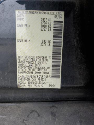 2016 NISSAN ALTIMA 2.5 - 1N4AL3AP8GN378286