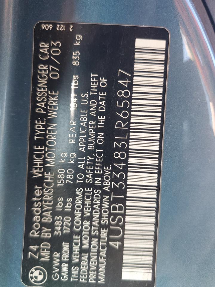 Lot #3286688309 2003 BMW Z4 2.5