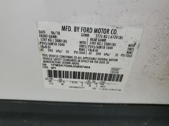 2018 FORD EXPLORER X - 1FM5K7D88JGB97464