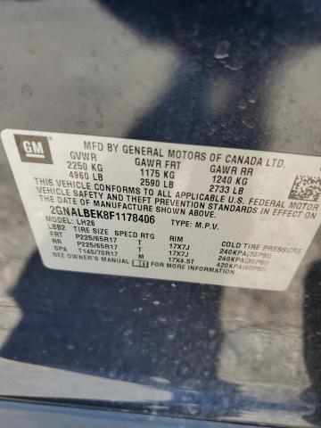 2015 CHEVROLET EQUINOX LT - 2GNALBEK8F1178406