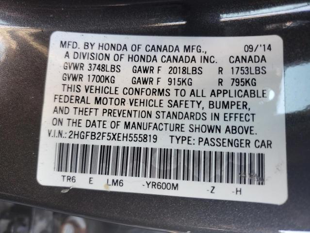 2014 HONDA CIVIC LX - 2HGFB2F5XEH555819