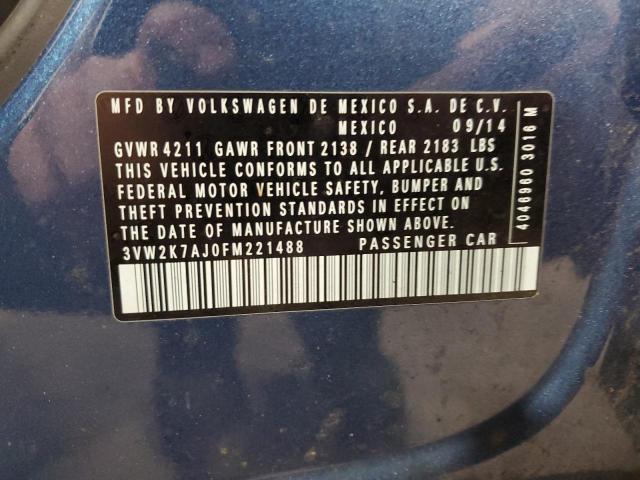 2015 VOLKSWAGEN JETTA BASE #3282543881