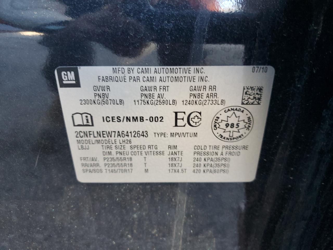 CHEVROLET EQUINOX LT