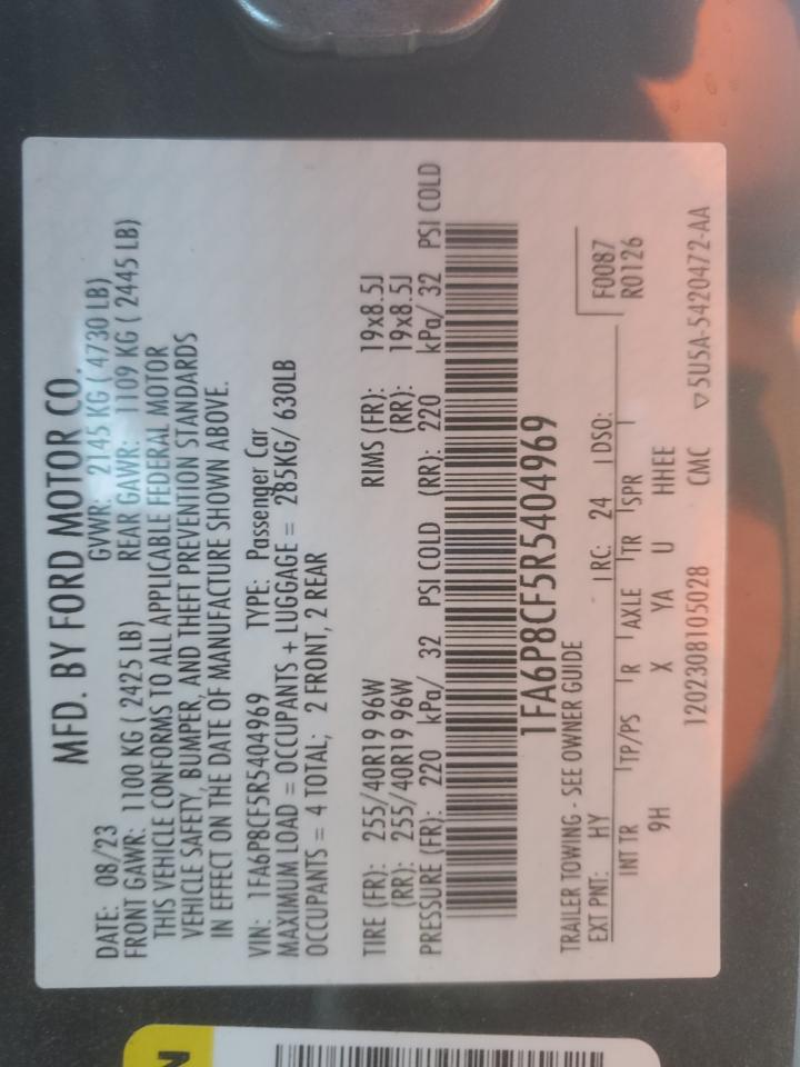 Lot #3301782336 2024 FORD MUSTANG GT